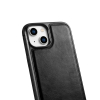 Etui pokryte naturalną skórą do iPhone 14 Leather Oil Wax czarny