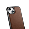 Etui pokryte naturalną skórą do iPhone 14 Leather Oil Wax ciemny brąz
