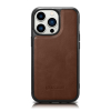 Etui pokryte naturalną skórą do iPhone 14 Pro Leather Oil Wax ciemny brąz