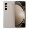 2w1 Etui silikonowe do Galaxy Z Fold 5 + rysik Slim Case beżowe