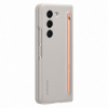 2w1 Etui silikonowe do Galaxy Z Fold 5 + rysik Slim Case beżowe