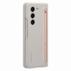 2w1 Etui silikonowe do Galaxy Z Fold 5 + rysik Slim Case beżowe