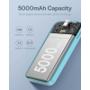 Mini powerbank 5000mAh 20W + kabel USB-C 20V / 3A niebieski