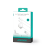3w1 Kabel przewód USB-A z ładowarka indukcyjną + 1x iPhone Lightning + 1x USB-C 1.2m biały