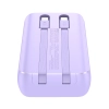 Mini powerbank 20000mAh z wbudowanymi kablami JR-PBC07 30W jasno fioletowy