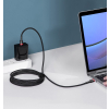 Nylonowy mocny kabel przewód USB-C PD 100W 20V 5A 2m czarny