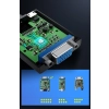 Adapter przejściówka HDMI - VGA micro USB AUX audio 3.5 mm mini jack czarny