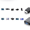 Adapter przejściówka HDMI - VGA micro USB AUX audio 3.5 mm mini jack czarny