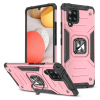 Pancerne etui pokrowiec + magnetyczny uchwyt Samsung Galaxy A42 5G Ring Armor różowy