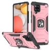 Pancerne etui pokrowiec + magnetyczny uchwyt Samsung Galaxy A42 5G Ring Armor różowy
