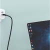 Kabel przewód USB - USB-C szybkie ładowanie wyświetlacz PD 66W 1m czarny