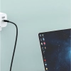 Kabel przewód USB - USB-C szybkie ładowanie wyświetlacz PD 66W 1m czarny