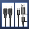 Kabel przewód USB-C do ładowania i transferu danych 3A 3m czarny