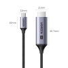 Kabel przewód przejściówka USB-C - HDMI 2.1 8K 60Hz 1.5m szary