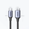 Kabel przewód do dysku SSD USB-C - micro USB-B 3.0 5Gb/s 3A 1m szary