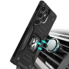 Etui pancerny pokrowiec do Samsung Galaxy S23 Ultra uchwyt magnetyczny Ring Armor czarny