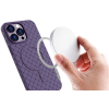 Etui pokrowiec plecionka do iPhone 15 Pro Max z MagSafe Woven Case granatowy