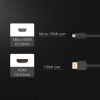 Kabel przewód Audio Video microHDMI - HDMI 2.0 1m czarny