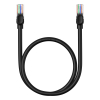Kabel przewód sieciowy Ethernet Cat 5 RJ-45 1000Mb/s skrętka 0.5m czarny