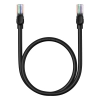 Kabel przewód sieciowy Ethernet Cat 5 RJ-45 1000Mb/s skrętka 0.5m czarny