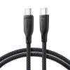 Kabel przewód USB-C 60W szybki transfer Multi-Color Series 1m czarny