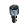 Ładowarka samochodowa 120W 2x USB-C 1x USB-A + kabel USB-C 100W ciemnoszara
