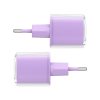 Ładowarka sieciowa z wyświetlaczem PD 30W GaN3 USB-C fioletowa