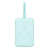 Mini Powerbank MagSafe 10000mAh 20W z kablem Lightning do iPhone 0.3m niebieski