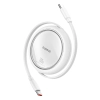 Kabel przewód wysuwany zwijany USB-C 100W Free2Draw Mini 1m biały