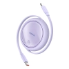 Kabel przewód wysuwany zwijany USB-C 100W Free2Draw Mini 1m fioletowy