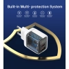 Mała mocna ładowarka sieciowa GaN USB-A USB-C PD 35W z wyświetlaczem biała