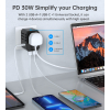 Uniwersalna ładowarka podróżna USB-C 2x USB-A PD 30W wtyczki USA EU UK AU czarna
