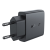 Mała płaska ładowarka sieciowa GaN PD 30W USB-A USB-C czarna
