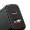 Ładowarka sieciowa USB-A USB-C PD 20W + kabel USB-C JR-TCF05 czarna