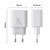Ładowarka sieciowa USB-A USB-C PD 20W + kabel USB-C JR-TCF05 biała