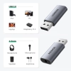 Adapter przejściówka audio na słuchawki USB-A do miniJack 3.5mm szary