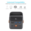Mini stacja zasilania powerbank 50000mAh USB-A USB-C microUSB 65W czarna