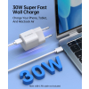 Ładowarka sieciowa GaN USB-C PD 30W biała