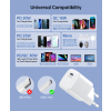 Ładowarka sieciowa GaN USB-C PD 30W biała
