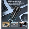 Ładowarka samochodowa USB-C USB-A PD 60W z podświetleniem LED czarna