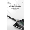 Kabel przewód USB-A - microUSB 3A wskaźnik ładowania 1.2m czarny