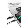 Kabel przewód USB-A - microUSB 3A wskaźnik ładowania 2m czarny