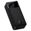Powerbank 30000mAh 15W Bipow + kabel USB 4w1 microUSB / Lightning / 2x USB-C 1.2m czarny
