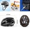 Kask rowerowy MTB z wbudowanymi diodami LED USB czerwone światło szary