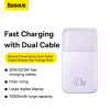 Powerbank z wyświetlaczem 10000mAh 22.5W + kabel USB-A / USB-C fioletowy