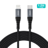 Kabel przewód do iPhone USB-C - Lightning 480Mb/s 3A 1.2m - czarny