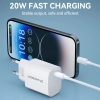 Ładowarka sieciowa 20W USB-C 100-240V biała