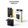Ładowarka sieciowa 100-240V GaN 140W 3x USB-C / 2x USB-A czarna
