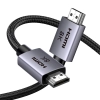 Kabel przewód HDMI 2.1 8K certyfikowany Ultra High Speed 1m szary