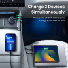Ładowarka samochodowa 2x USB-C PD i 1x USB-A 130W czarna